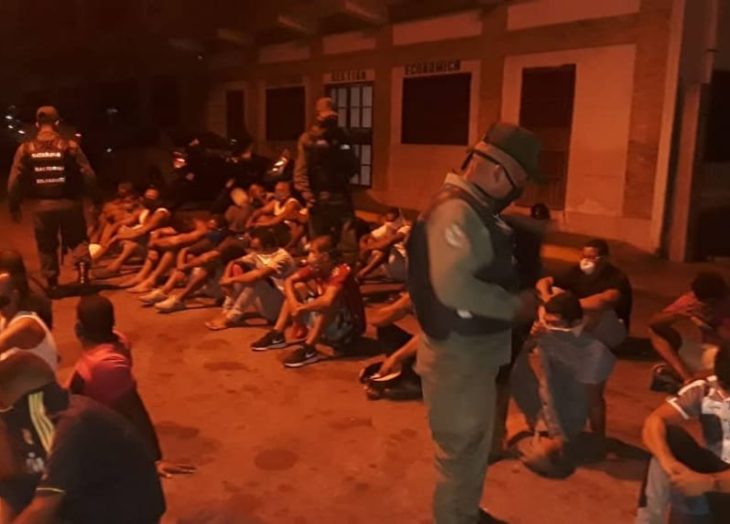 Más de 50 detenidos por incumplir cuarentena. Los procedimientos se llevaron a cabo en San Félix y Ciudad Bolívar.