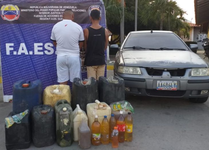 Dos detenidos por trasladar ilegalmente combustible
