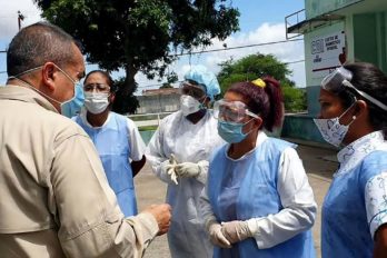 Gobernador visitó a pacientes covid en el CDI de San Félix