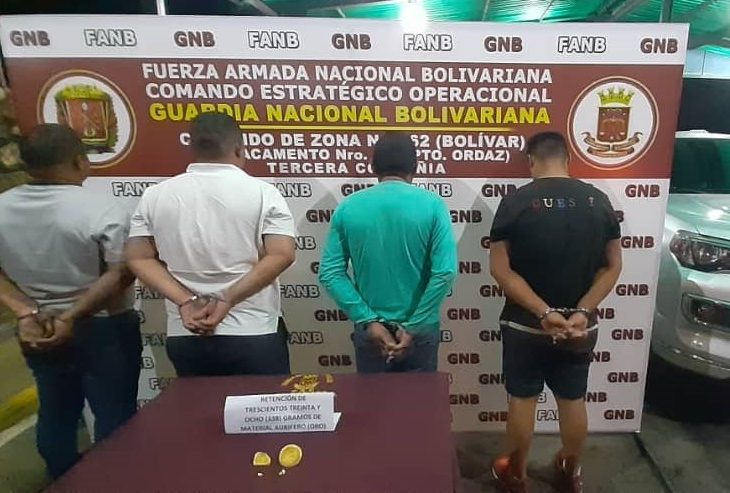 Cuatro detenidos por tráfico ilegal de oro