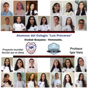 Estudiantes de Los Próceres participan en proyecto ambiental con 10 mil escuelas del mundo