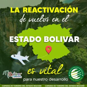 Cámara de Turismo Bolívar solicita reactivar vuelos desde y hacia la región