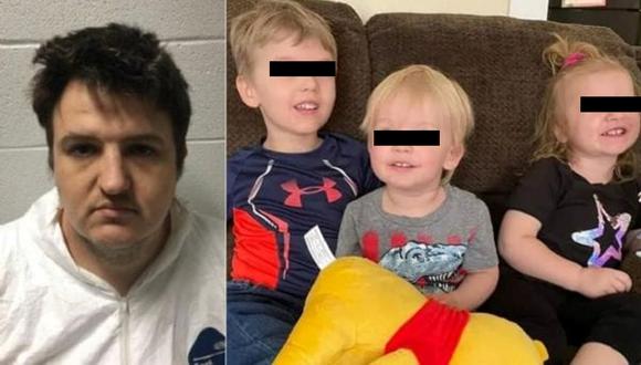 A man has drowned his three children while in custody in the United States