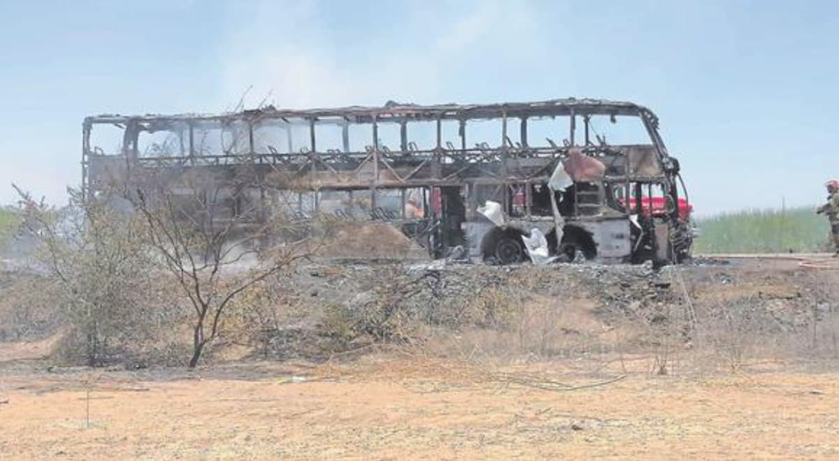 A bus carrying Venezuelans was set on fire in Peru