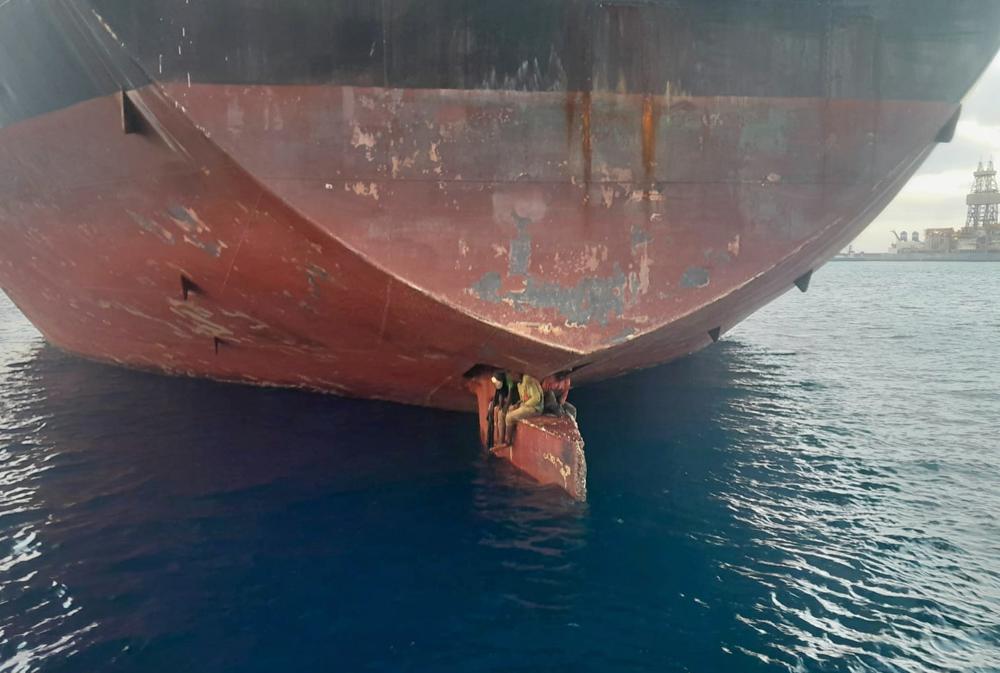 Three stowaways headed a ship that arrived in Spain