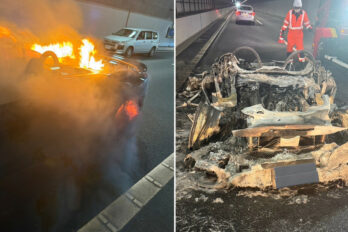 Ferrari incendio en Japón