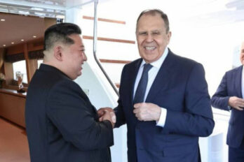Kim Jong-un y Serguéi Lavrov