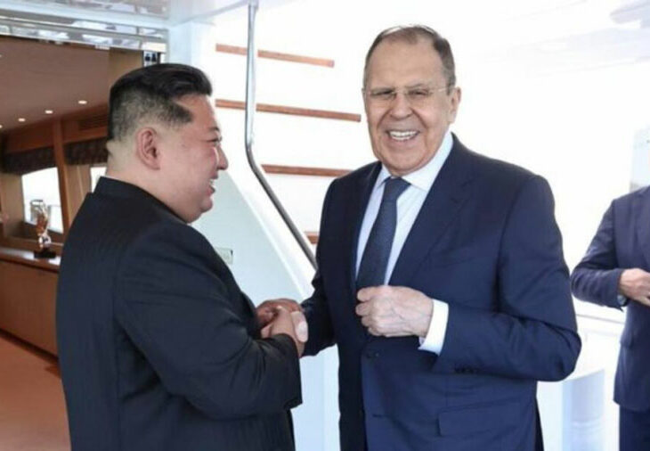 Kim Jong-un y Serguéi Lavrov