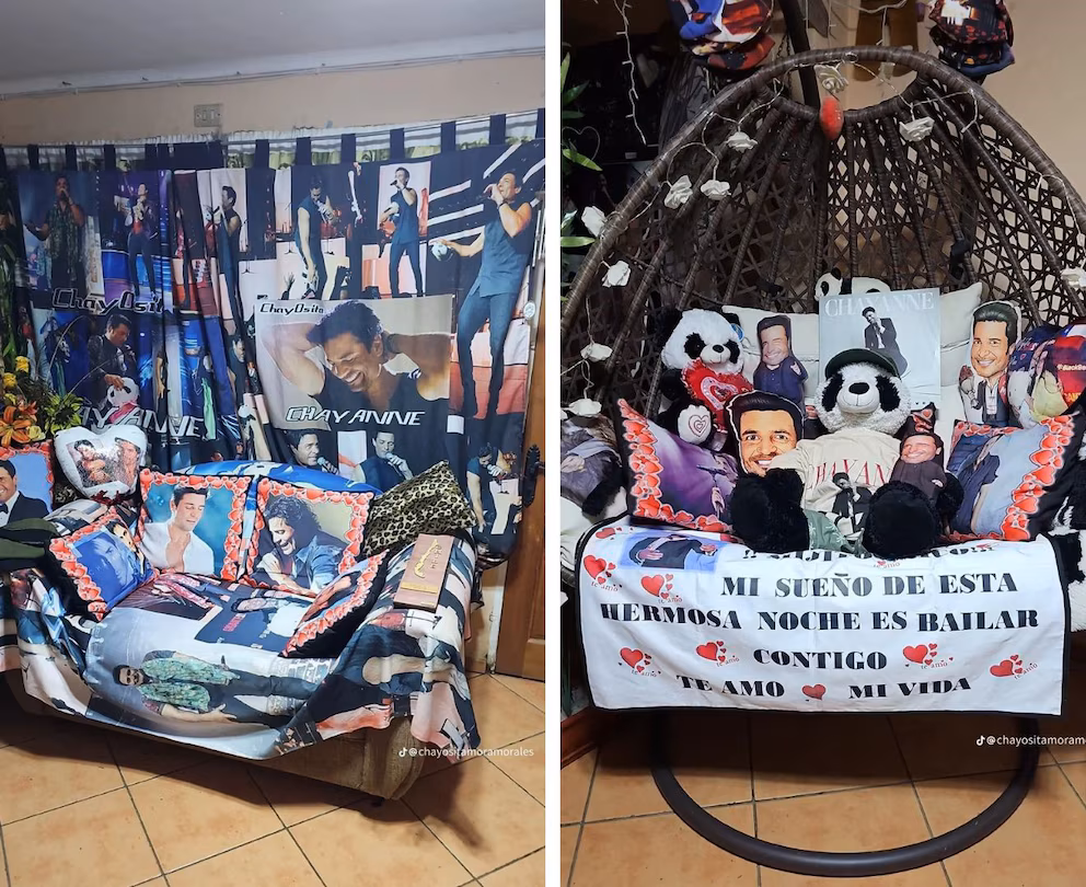 Fan convirtió su casa en “un santuario” dedicado a Chayanne