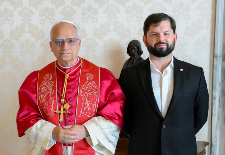Gabriel Boric y León XIV