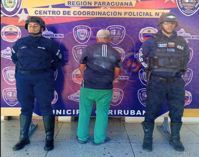 Detenido sexagenario mujer Falcón