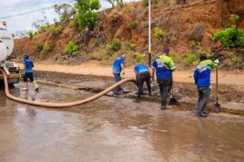 Avenida Atlántico drenajes limpieza