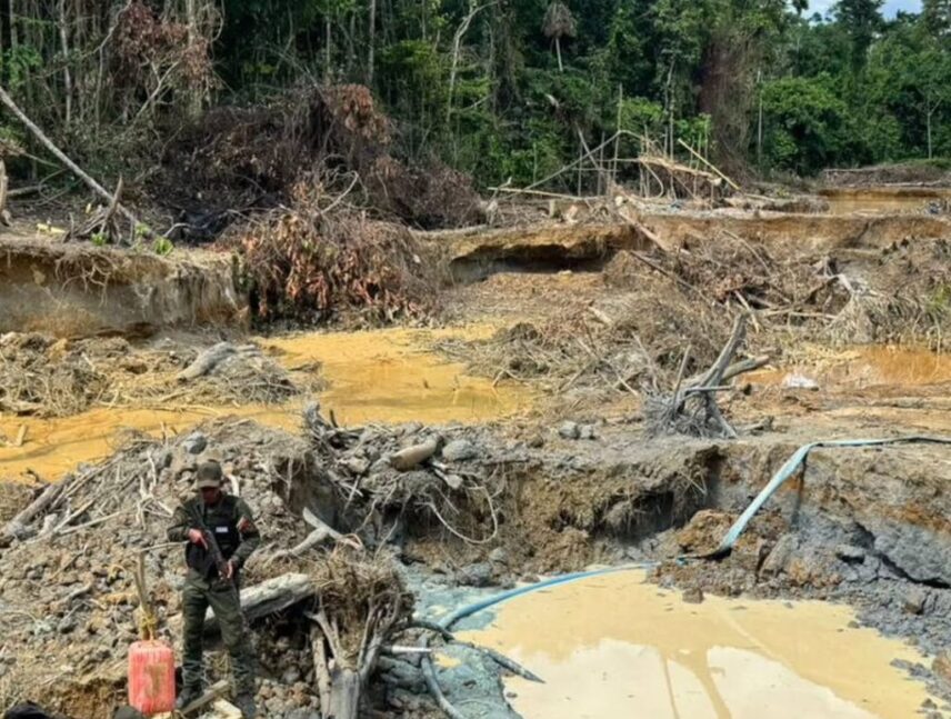Destruyen campamento de minería ilegal en Angostura