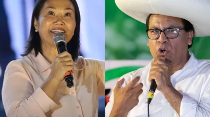 Fujimori aventaja con seis puntos a Sánchez para la segunda vuelta en Perú