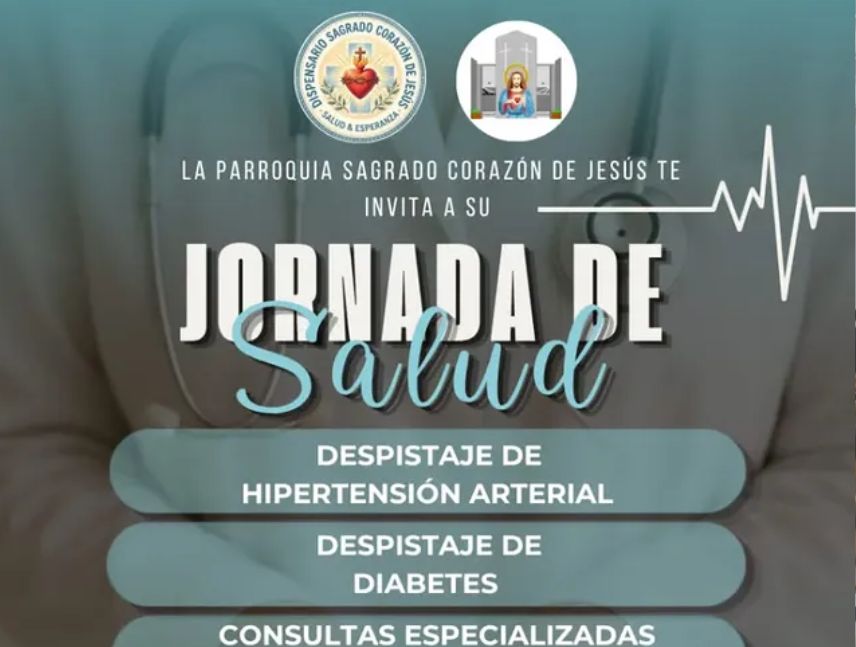 Realizarán jornada de salud en la parroquia Sagrado Corazón de Jesús