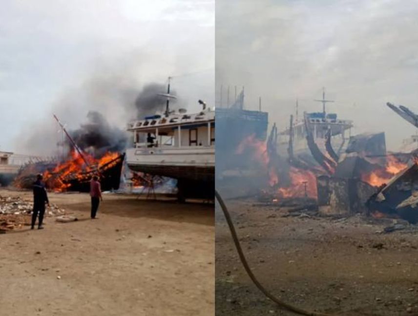 Incendio consumió tres embarcaciones en Margarita