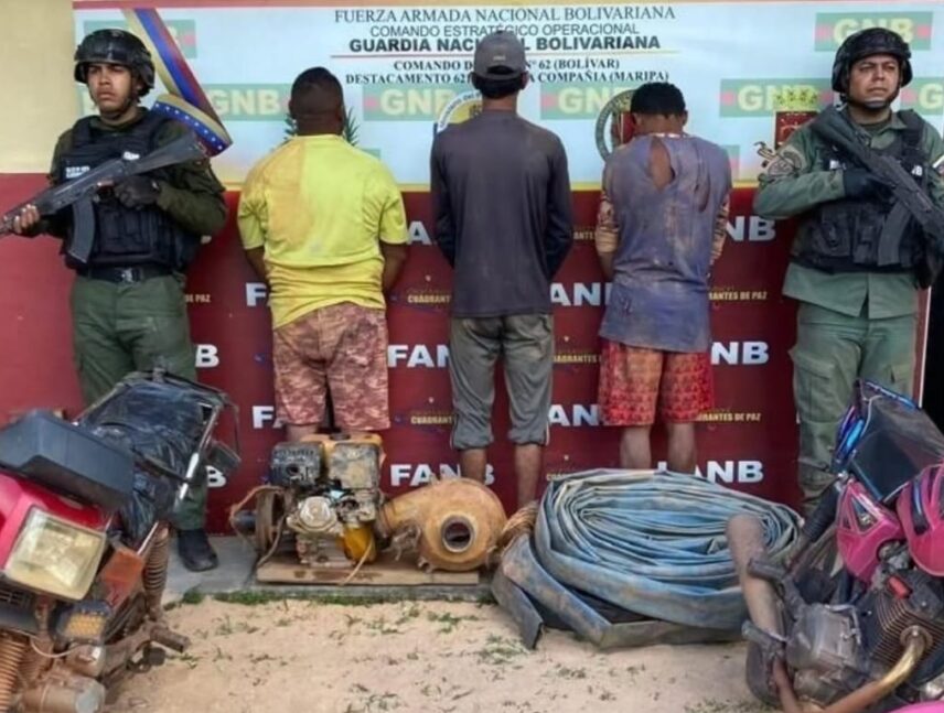 Desmantelan campamento de minería ilegal en el sector El Kino