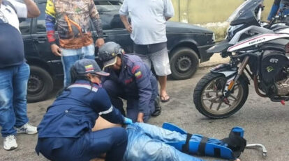 Colisión entre motos en Ciudad Bolívar dejó un lesionado