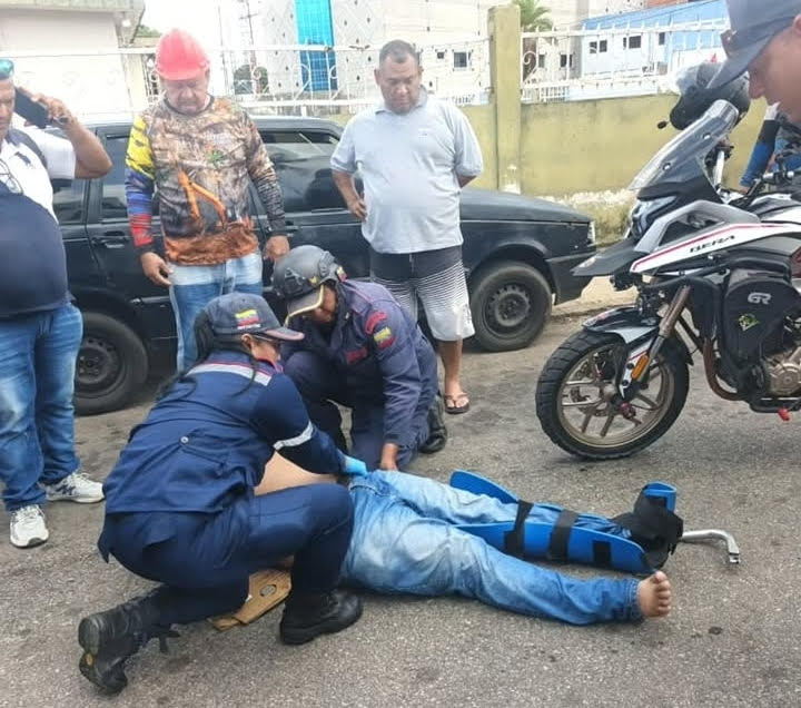 Colisión entre motos en Ciudad Bolívar dejó un lesionado