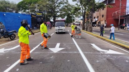 Inician despliegue de demarcación vial y elevada en Ciudad Bolívar