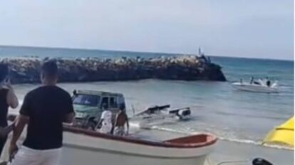 Vehículo todo terreno entró al área de desove de las tortugas