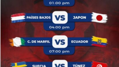 partidos del mundial de fútbol para hoy