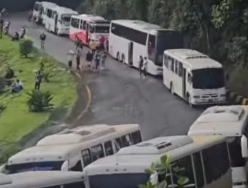 Protesta vía al sur