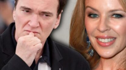 Quentin Tarantino y la cantante Kylie Minogue