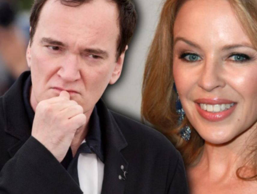 Quentin Tarantino y la cantante Kylie Minogue