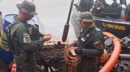 FANB desmanteló balsa de minería ilegal