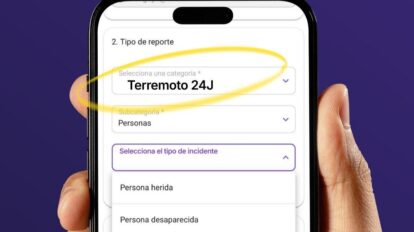 VenApp habilita opción de reportes del terremoto
