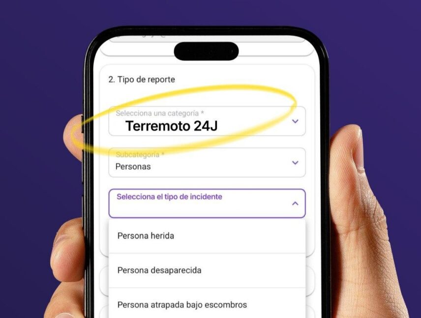 VenApp habilita opción de reportes del terremoto