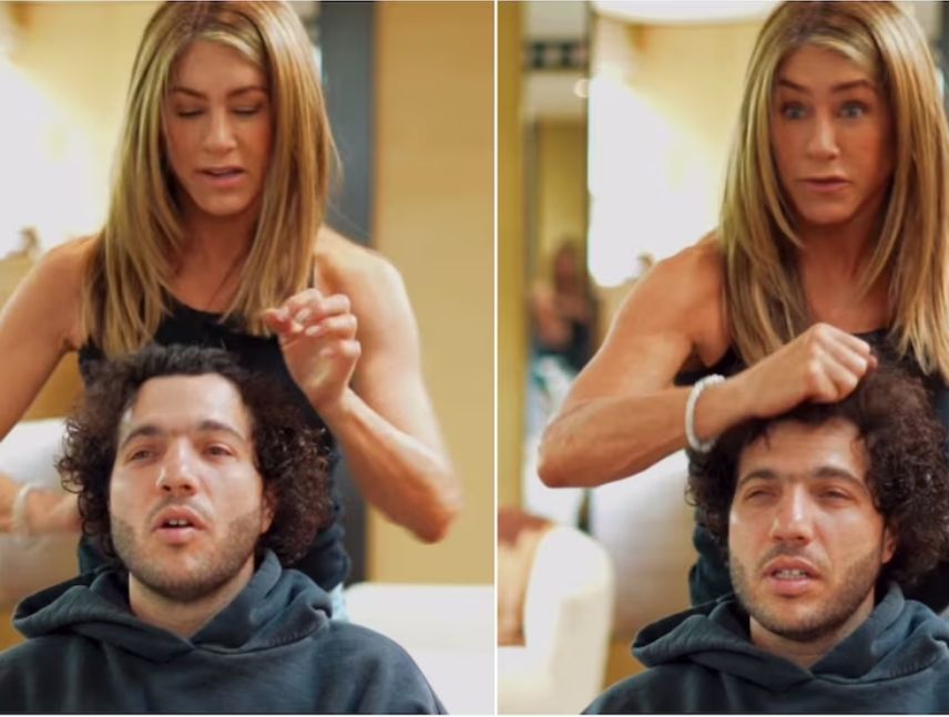 Jennifer Aniston se convirtió en estilista de Benny Blanco