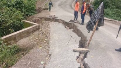 Atienden afectaciones viales por lluvias en Caripe