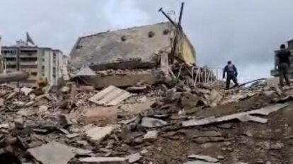 Varios heridos tras colapsar edificio en San Bernardino luego del terremoto