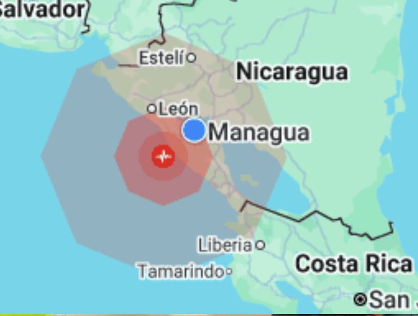 Sismo de 4,6 sacude el sureste de Nicaragua