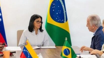Delcy Rodríguez se reúne con el ministro de Defensa de Brasil