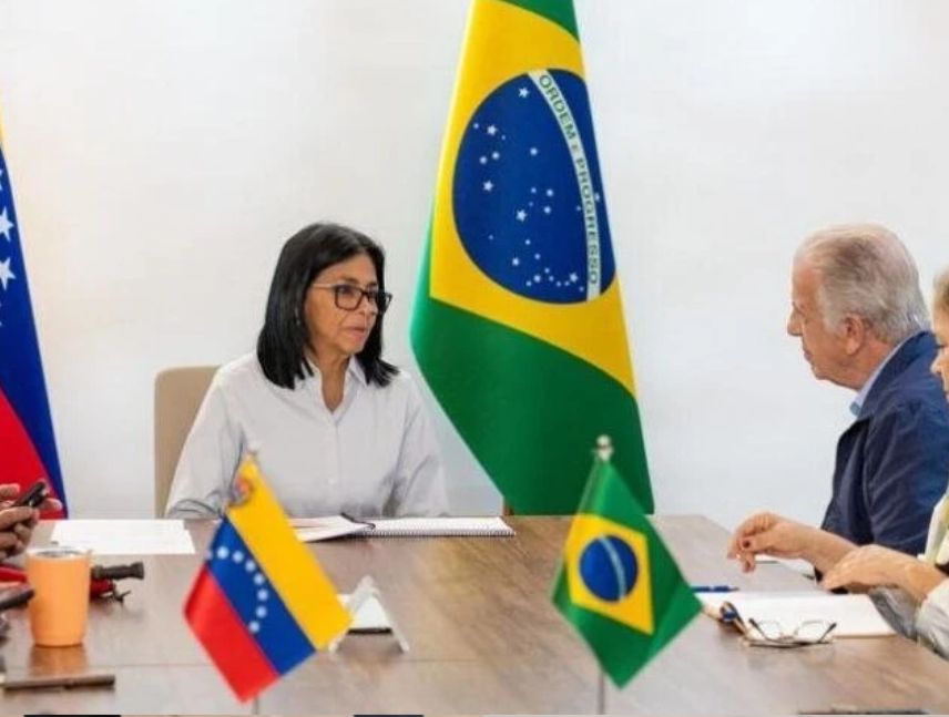 Delcy Rodríguez se reúne con el ministro de Defensa de Brasil