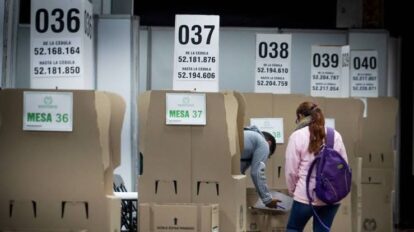 Termina la jornada electoral de Colombia