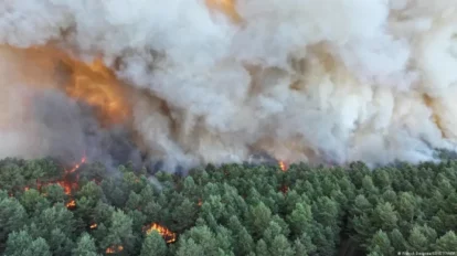 Incendio consume el 8 % de la reserva forestal más grande de Francia