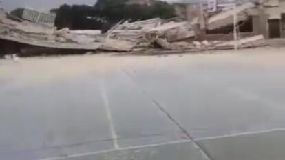Se desplomó parte de una escuela en La Pastora