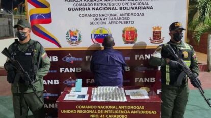 Detienen a sujeto con droga en Aeropuerto Arturo Michelena