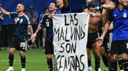 Pancarta de Las Malvinas