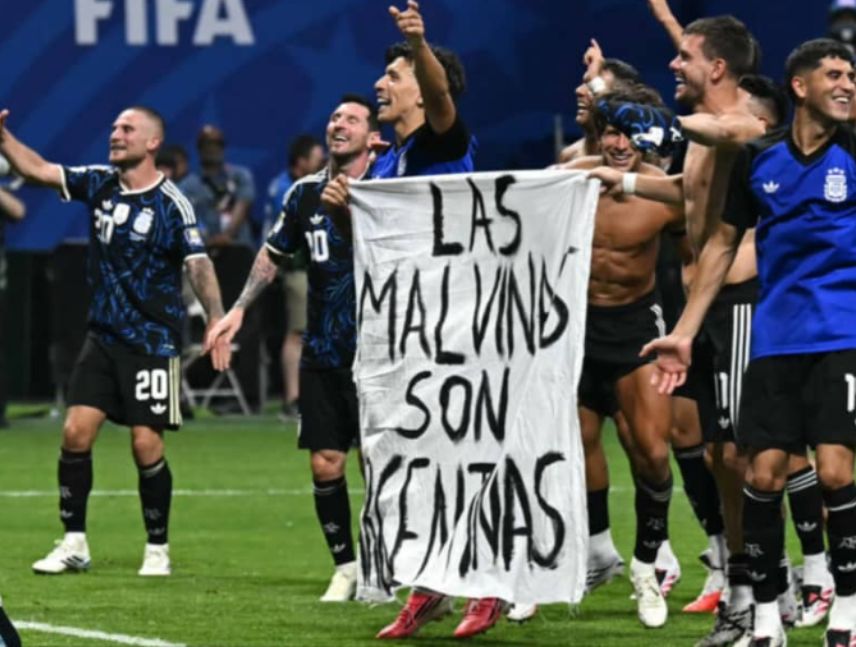 Pancarta de Las Malvinas
