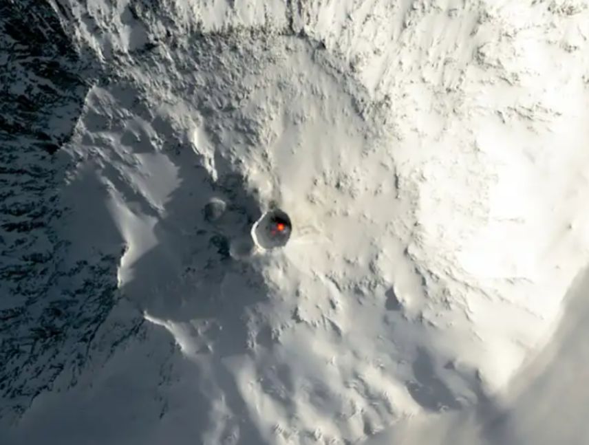 Volcán que escupe oro