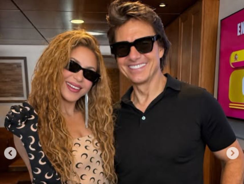 Shakira y Tom cruise se reunen en final del mundial.