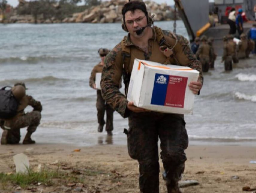 Estados Unidos ingresa ayuda humanitaria de Chile