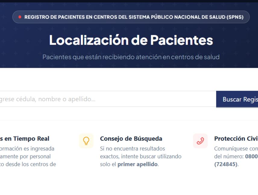 Activan plataforma oficial para búsqueda de víctimas