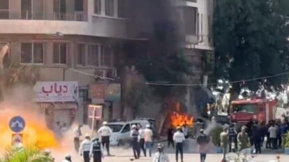 Explosiones en Damasco durante visita de Macron.