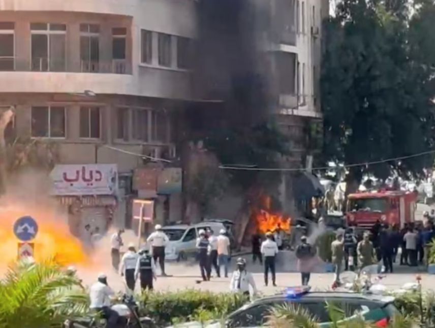 Explosiones en Damasco durante visita de Macron.